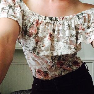 Ruffled Collarbone Bodysuit